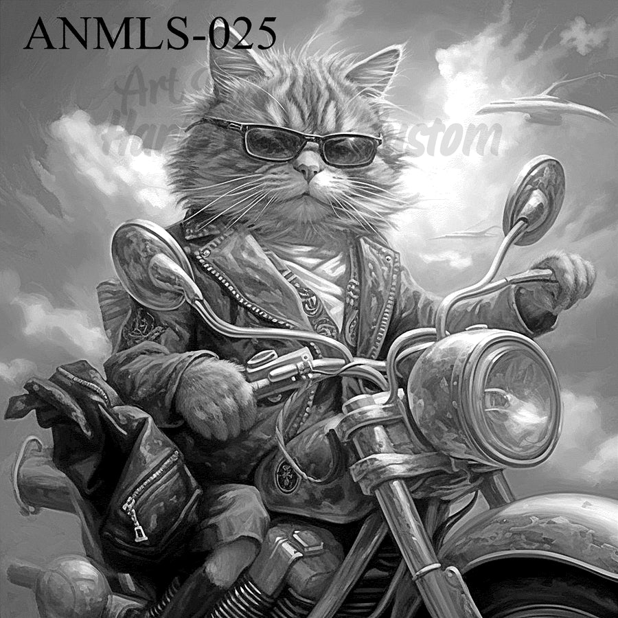 "Meowtorcycle Club – Rebel with Claws" SKU: ANMLS-025