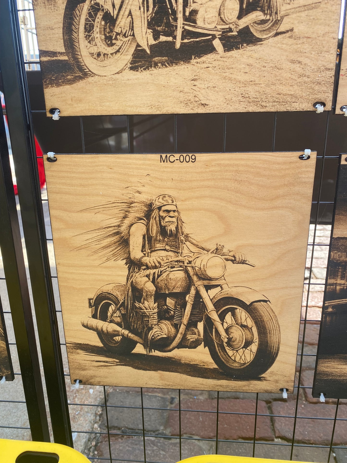 "Spirit Rider – Tribal Chief on a Classic Motorcycle" SKU: MC-009
