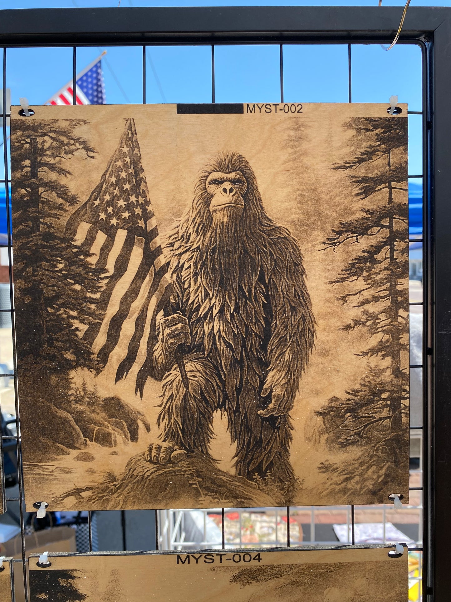 “Liberty in the Forest – The Patriotic Sasquatch” SKU: MYST-002