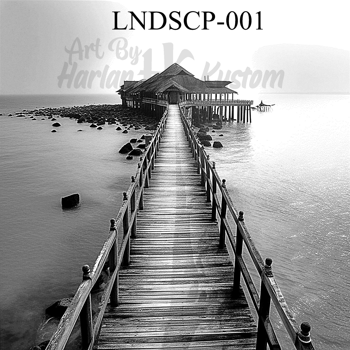 "Path to Serenity – Ocean Pier Escape" SKU: LNDSCP-001
