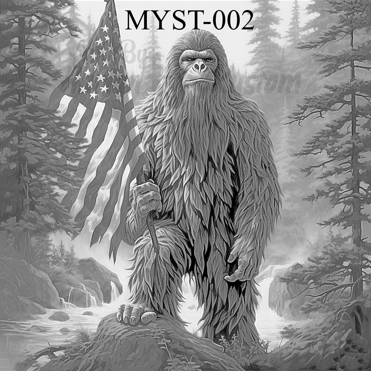“Liberty in the Forest – The Patriotic Sasquatch” SKU: MYST-002