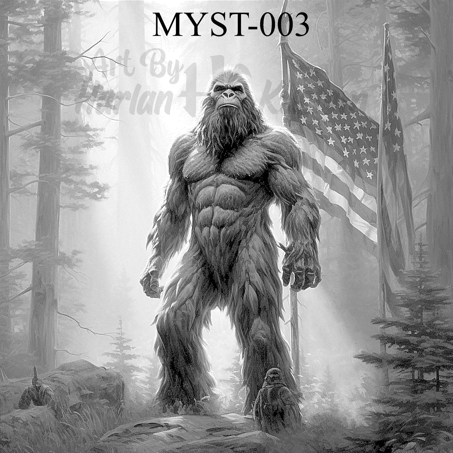 “Forest Sentinel – Guardian of the Forgotten Flag” SKU: MYST-003