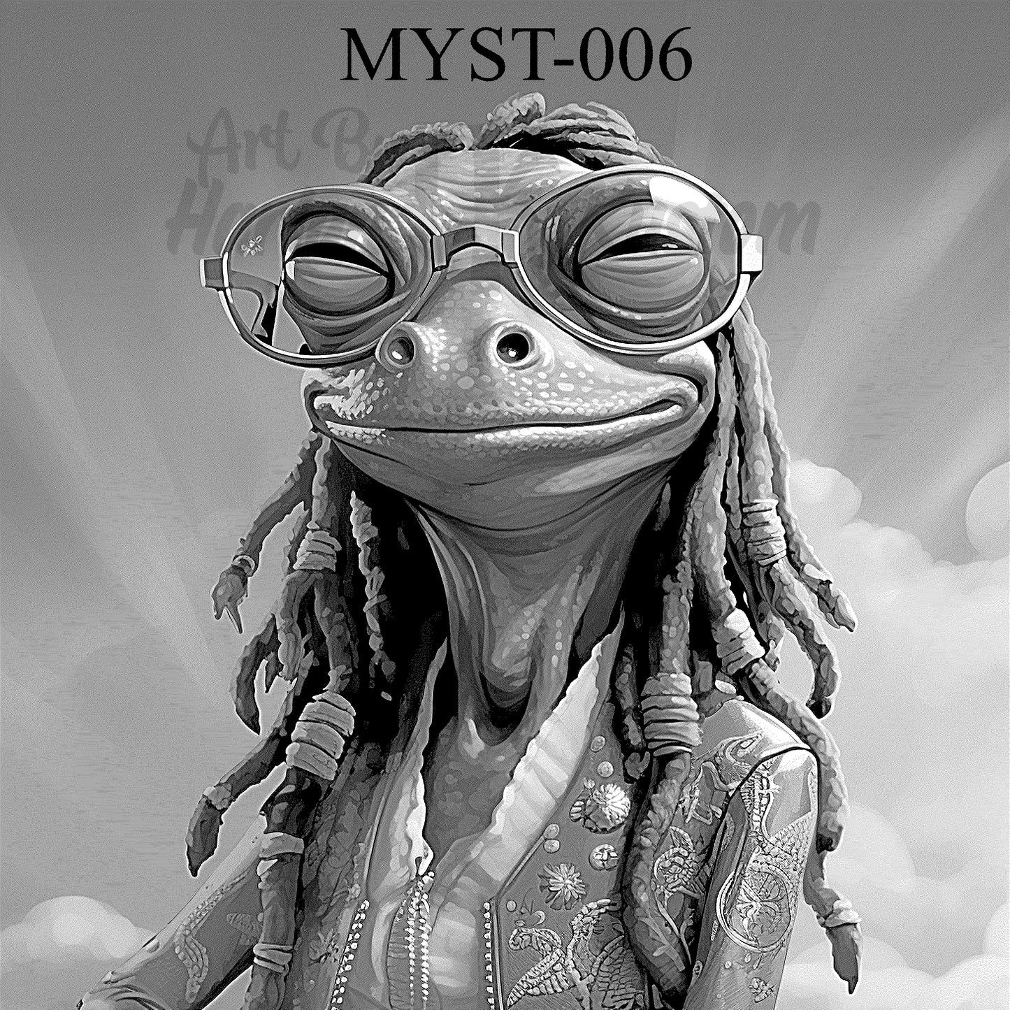 “Vibin' Amphibian – Chill Toad in Shades” SKU: MYST-006