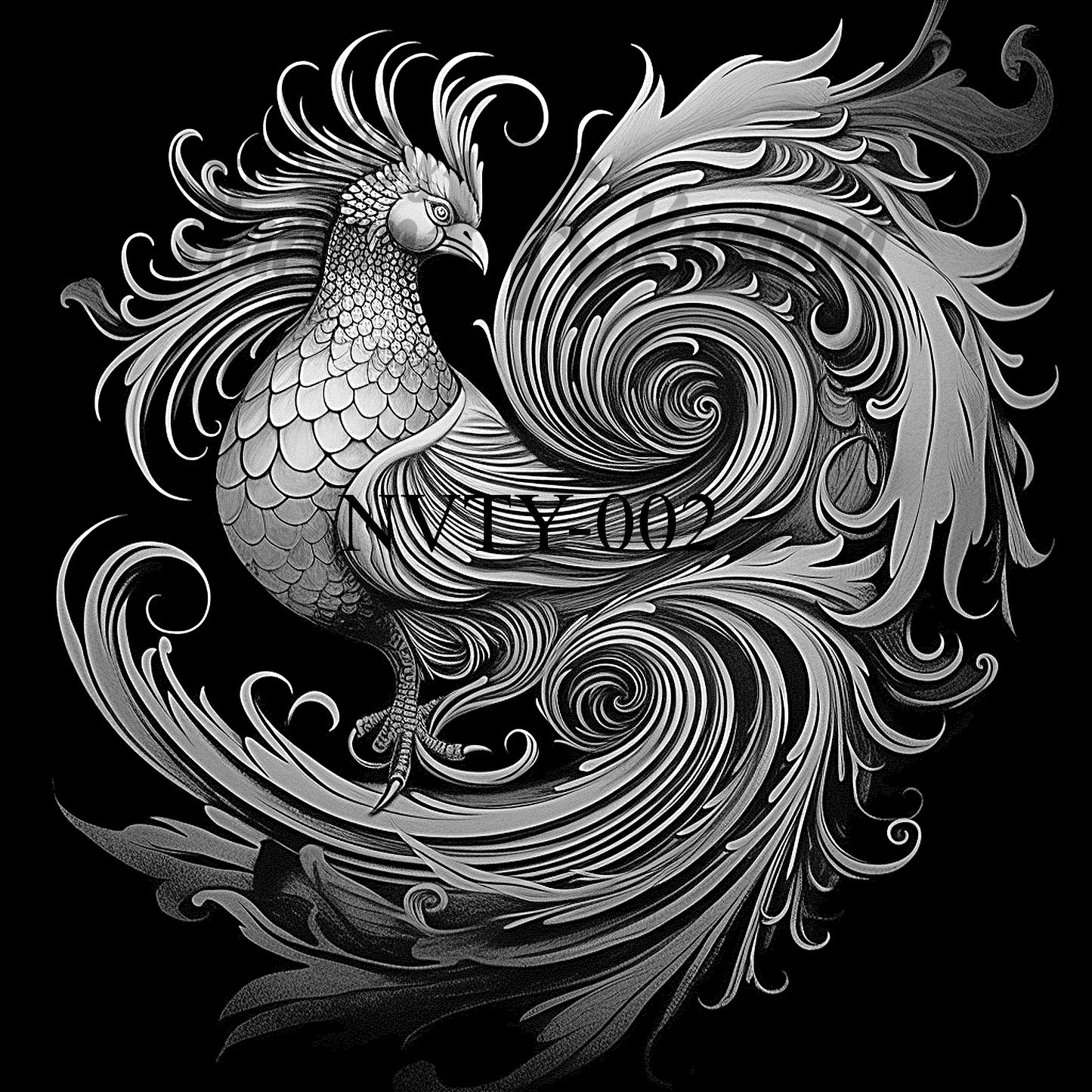 “Feathers of Flame – The Ornamental Phoenix” SKU: NVTY-002