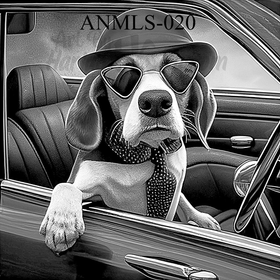 Harlan Kustom: 10"x10" Laser-Etched Wood Animal Art Collection