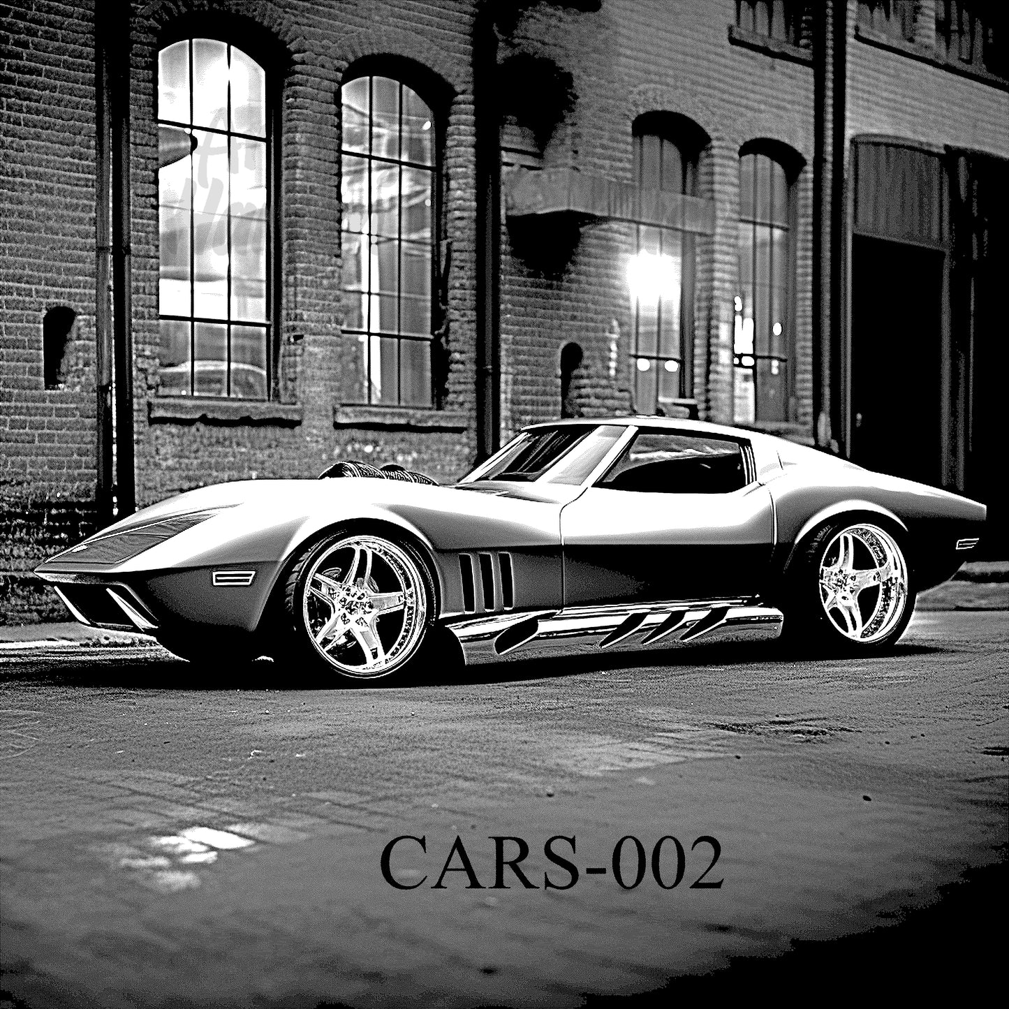 Harlan Kustom: 10"x10" Laser-Etched Cars Art Collection