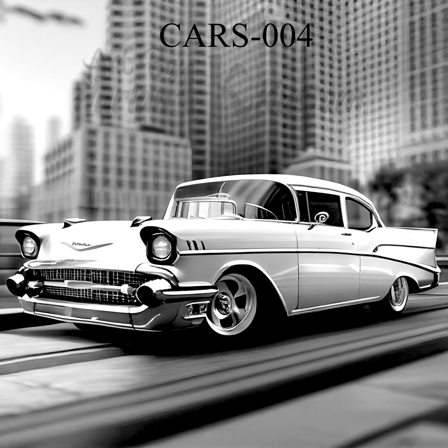 Harlan Kustom: 10"x10" Laser-Etched Cars Art Collection