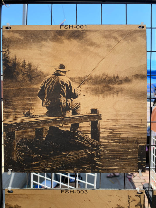 "Stillness and Line – Morning Cast on the Lake" SKU: FSH-001