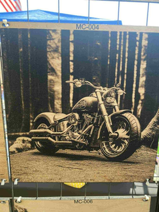 "Steel & Still – Chopper in the Forest" SKU: MC-004